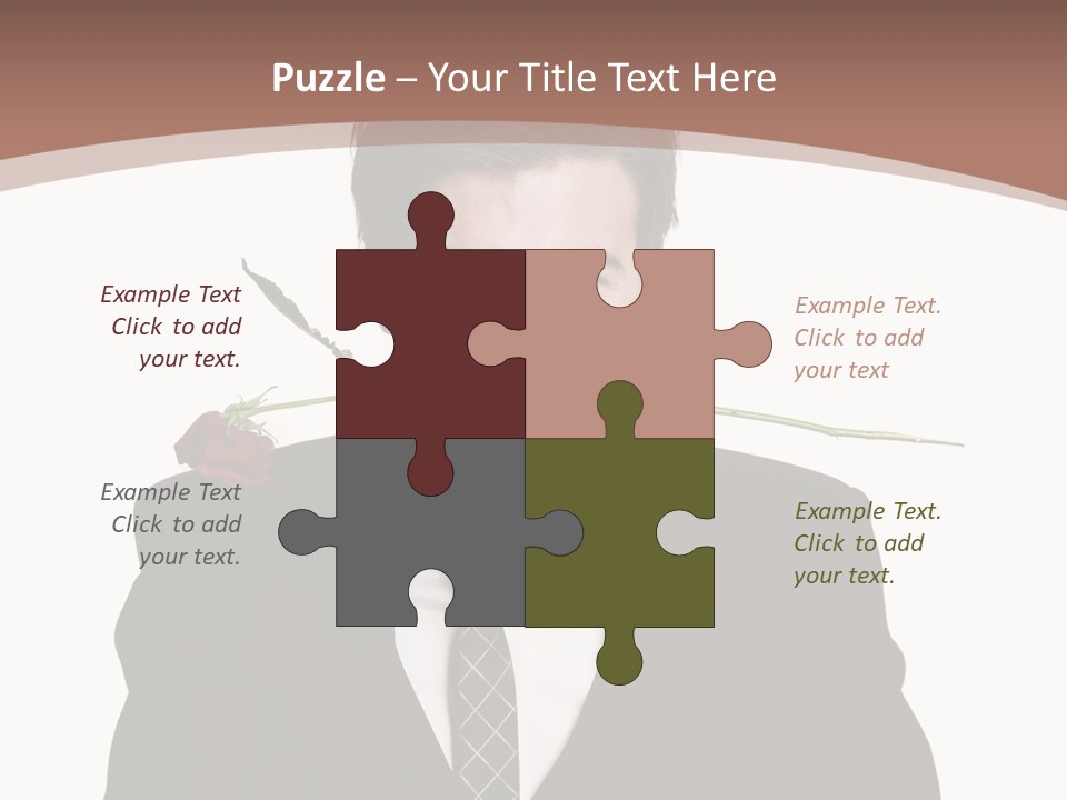 Man With A Rose PowerPoint Template