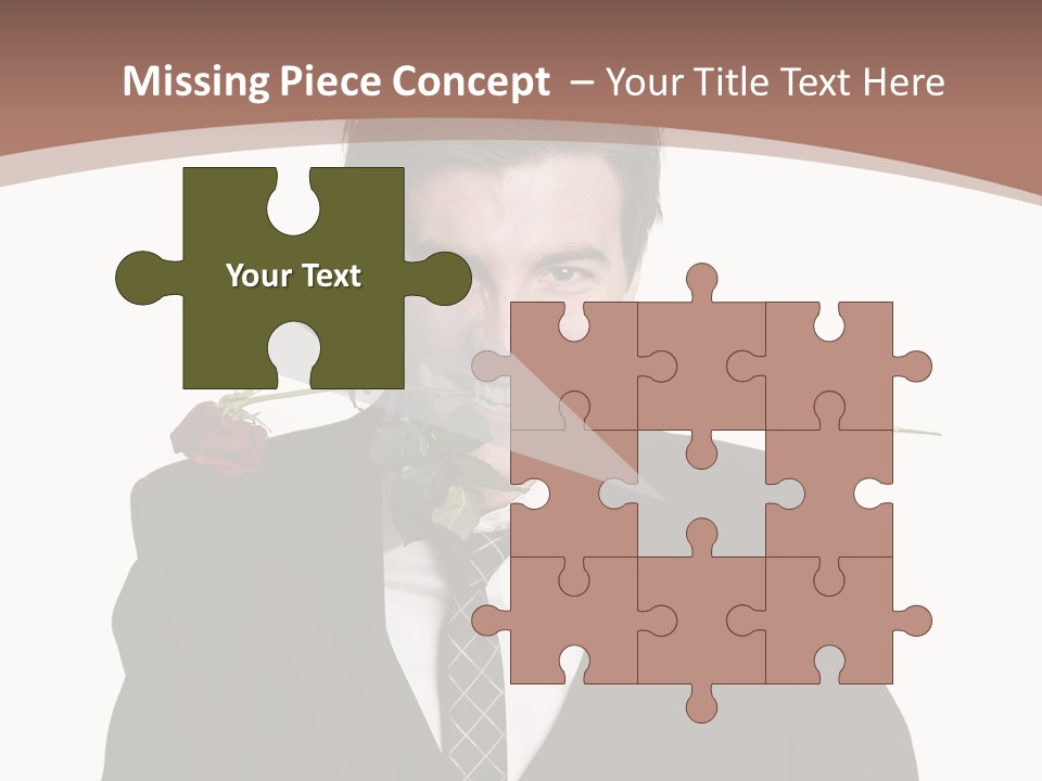 Man With A Rose PowerPoint Template