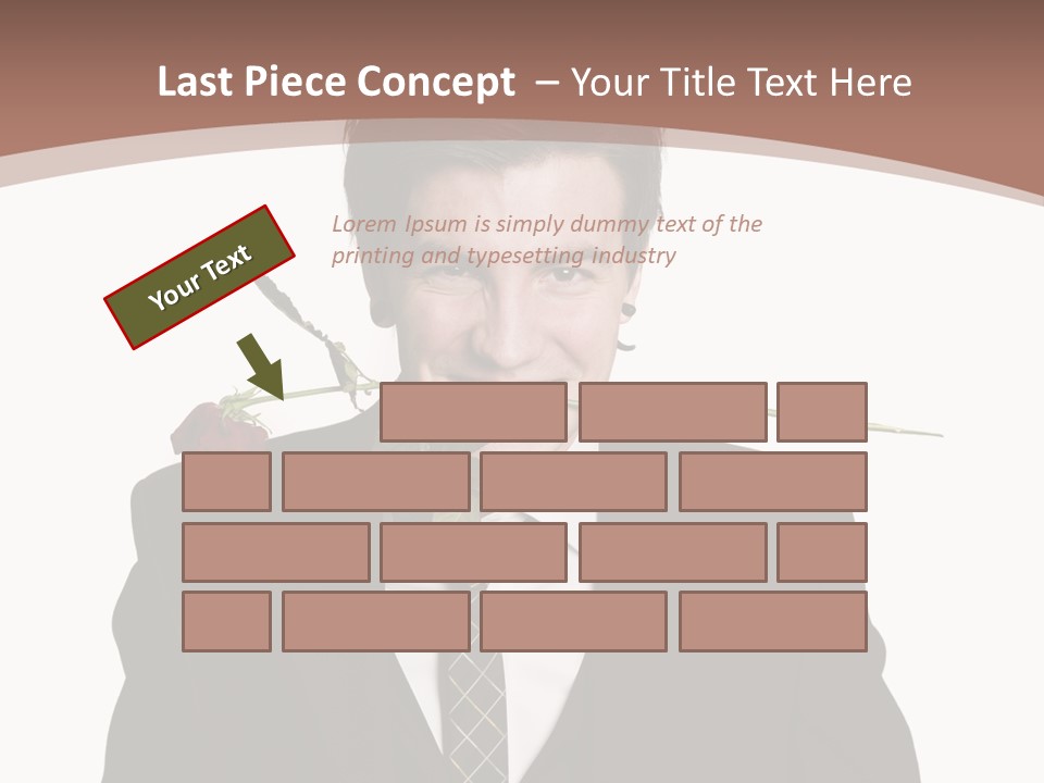 Man With A Rose PowerPoint Template