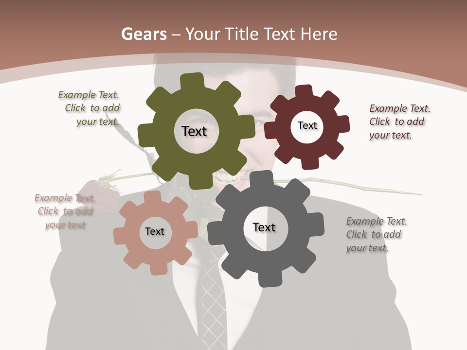 Man With A Rose PowerPoint Template