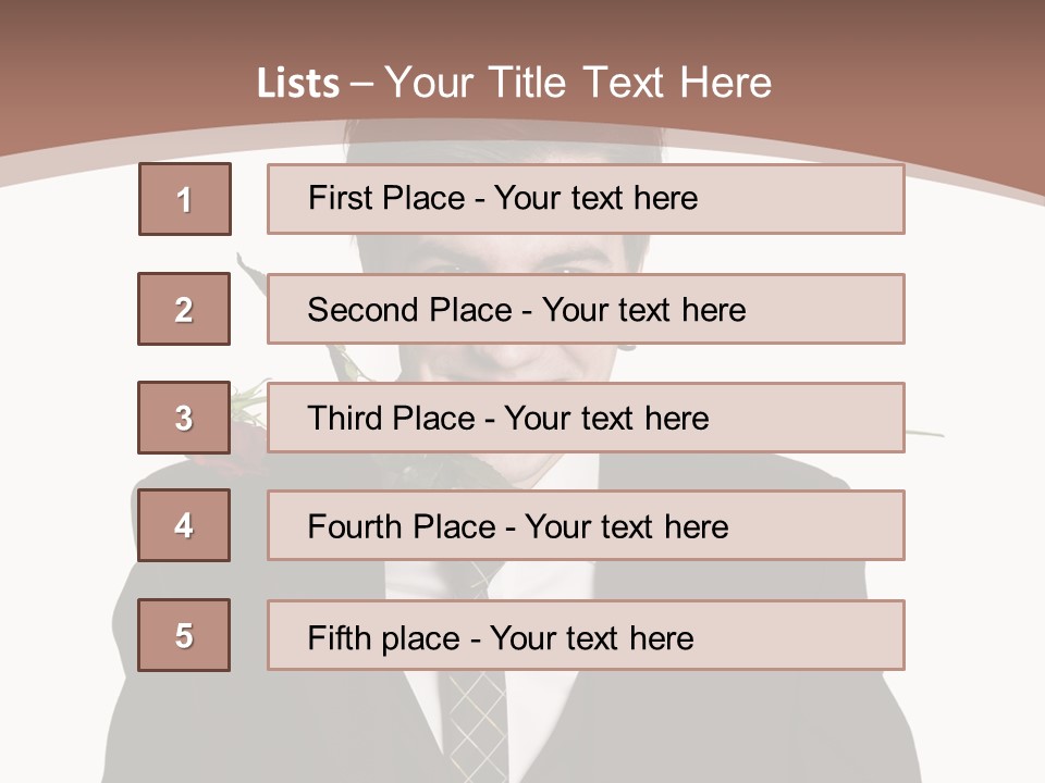 Man With A Rose PowerPoint Template