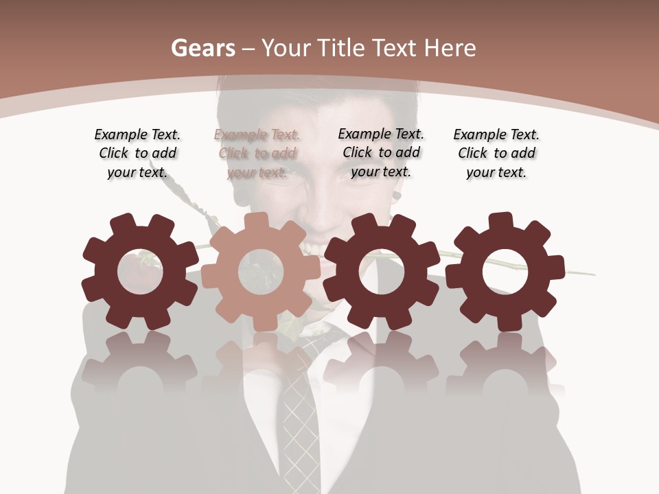 Man With A Rose PowerPoint Template