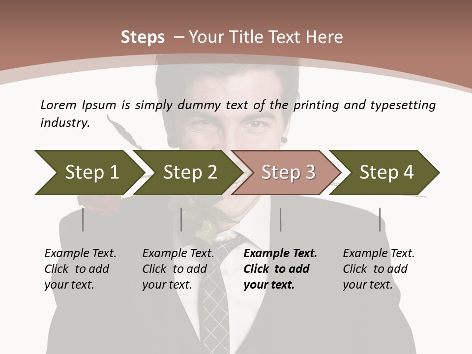 Man With A Rose PowerPoint Template