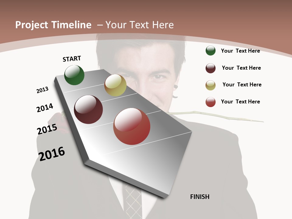 Man With A Rose PowerPoint Template