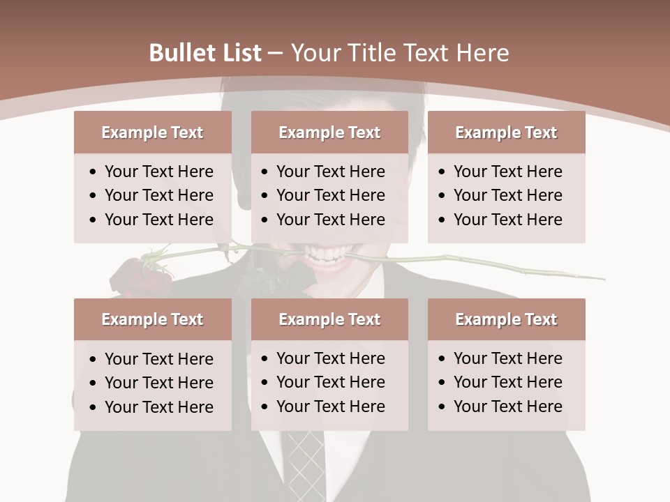 Man With A Rose PowerPoint Template