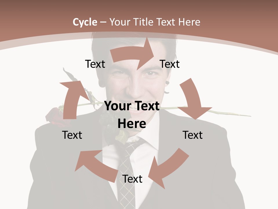 Man With A Rose PowerPoint Template