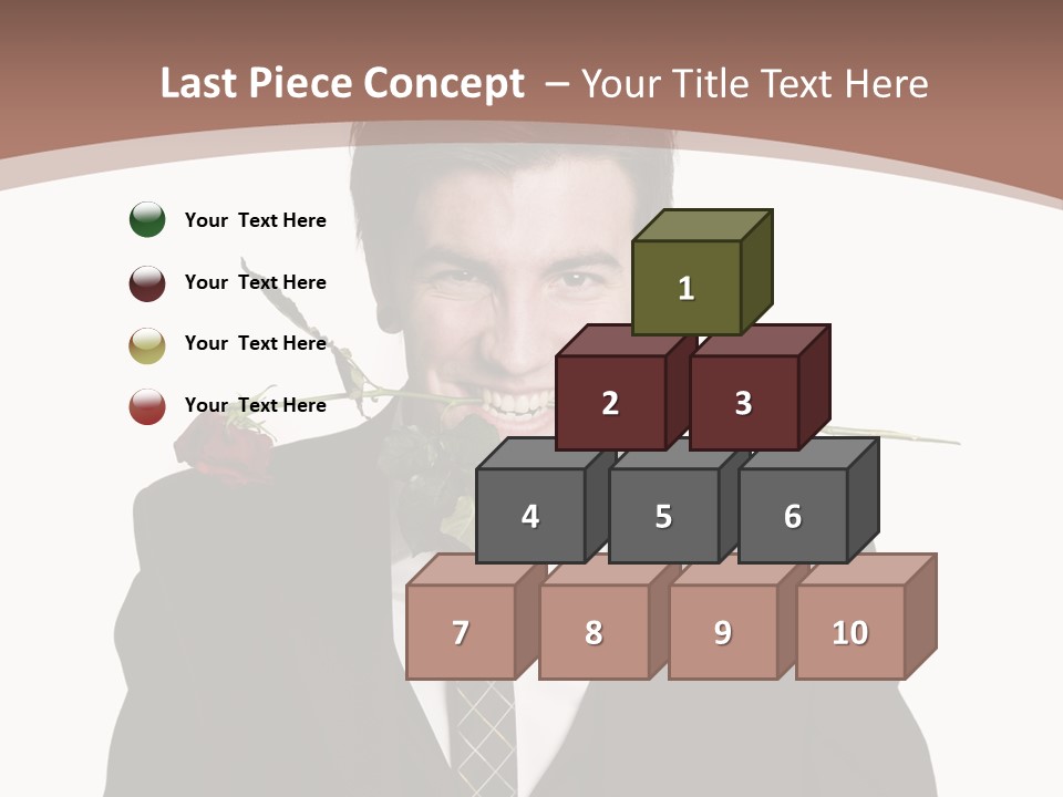 Man With A Rose PowerPoint Template