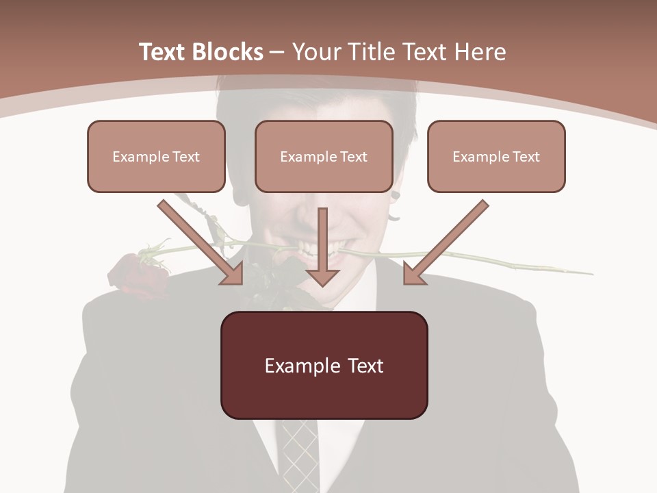 Man With A Rose PowerPoint Template