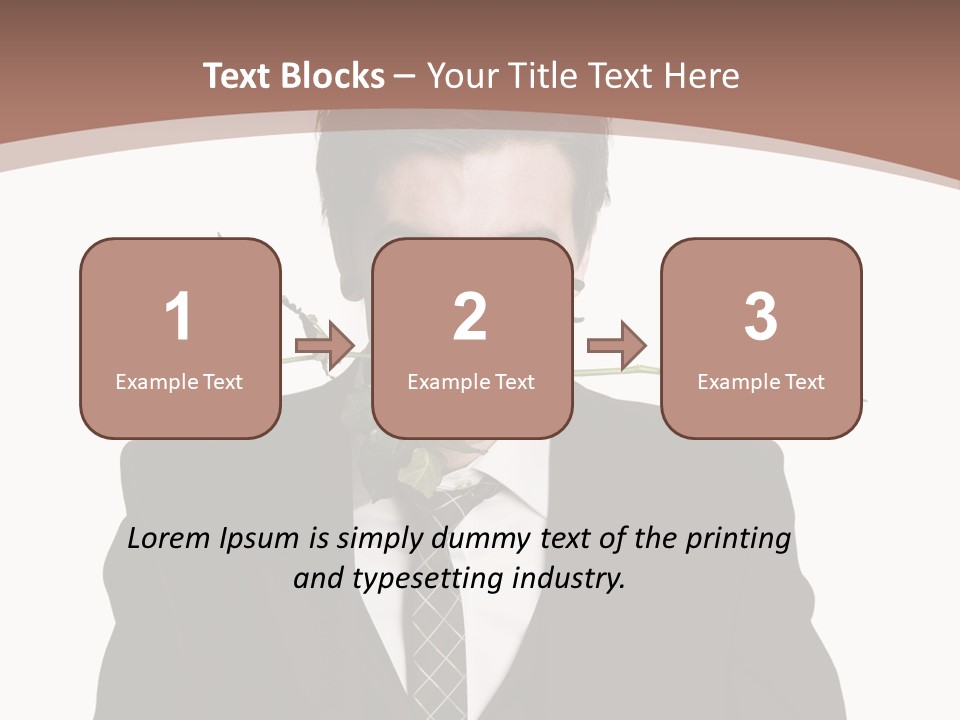 Man With A Rose PowerPoint Template