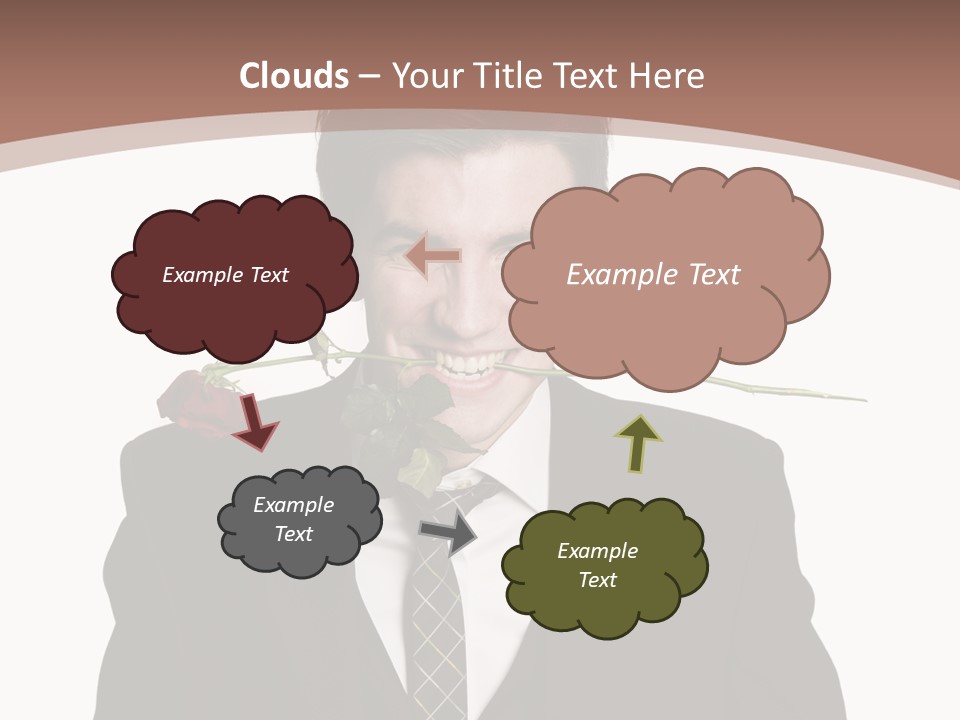 Man With A Rose PowerPoint Template