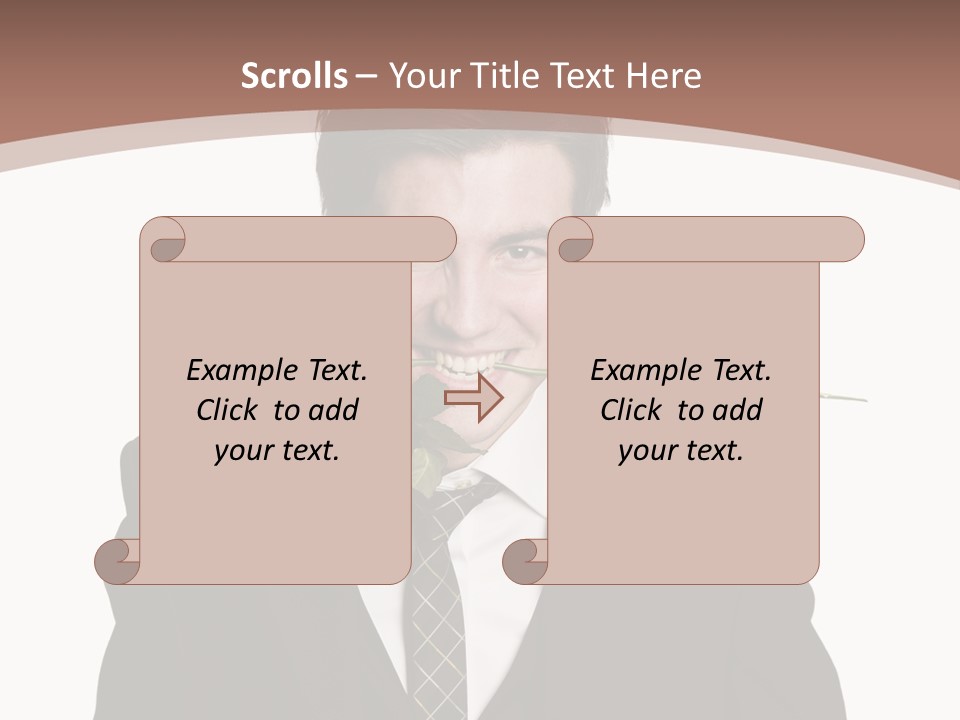 Man With A Rose PowerPoint Template