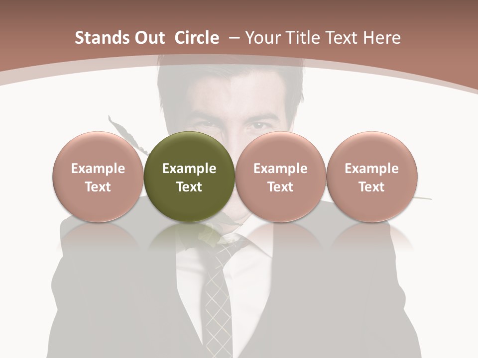 Man With A Rose PowerPoint Template