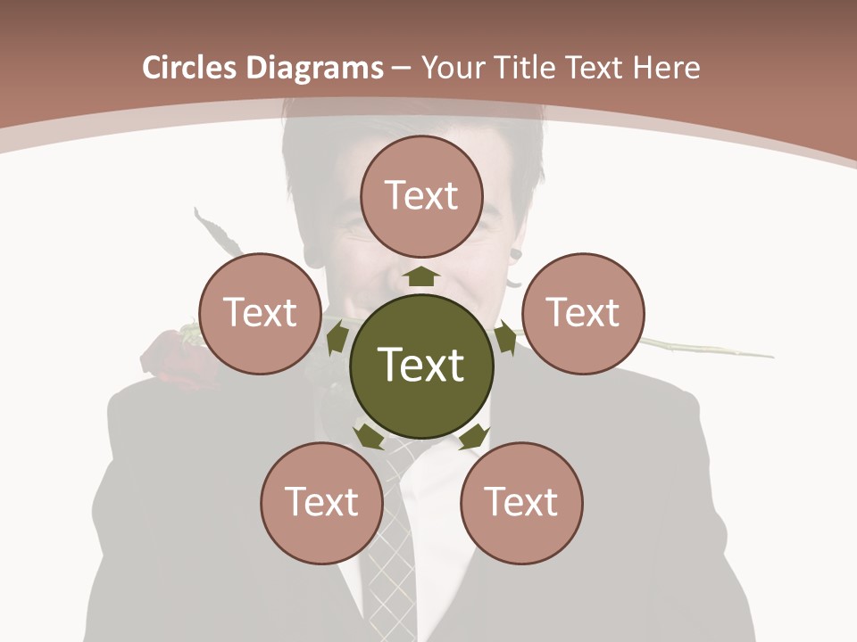 Man With A Rose PowerPoint Template