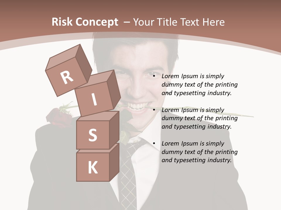 Man With A Rose PowerPoint Template