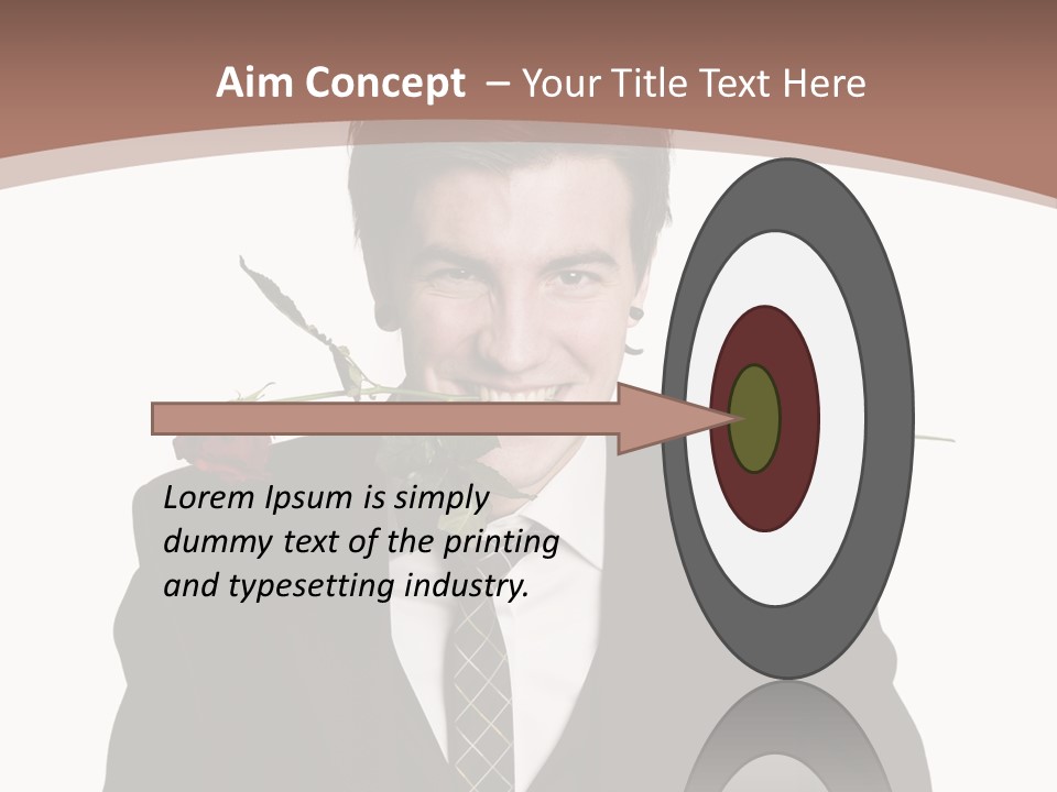 Man With A Rose PowerPoint Template