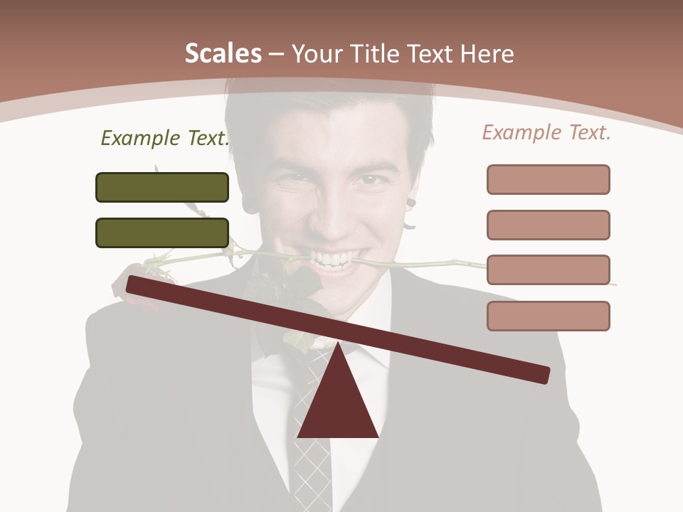 Man With A Rose PowerPoint Template