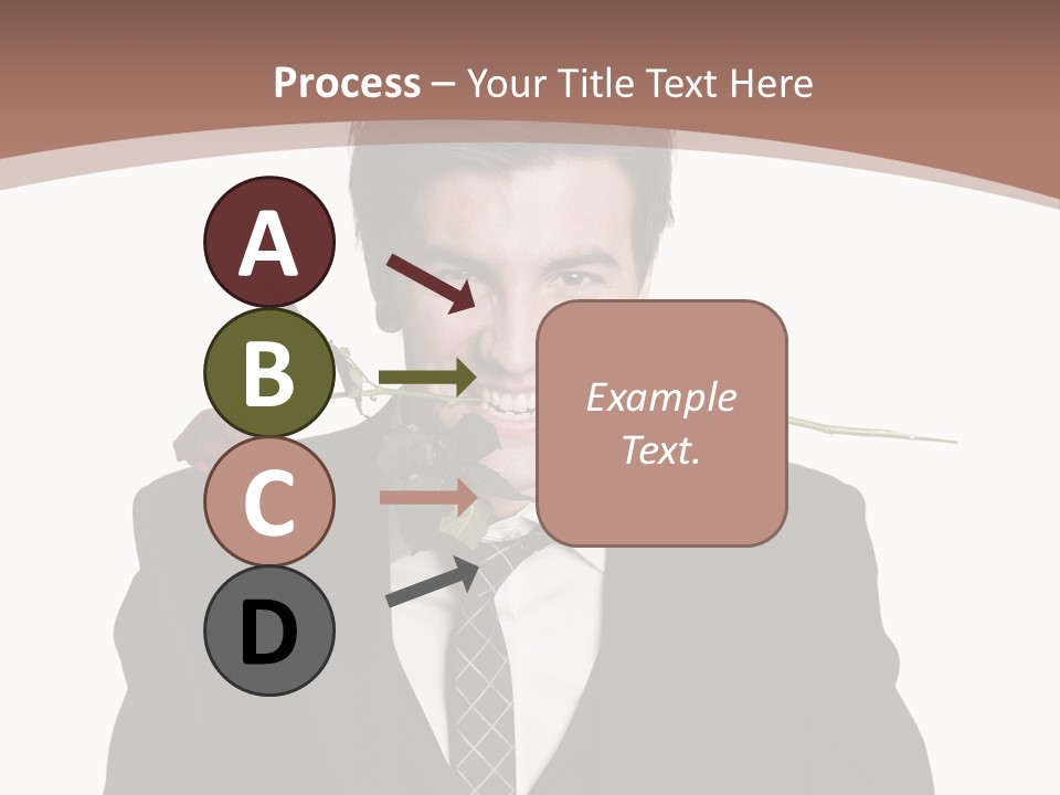 Man With A Rose PowerPoint Template