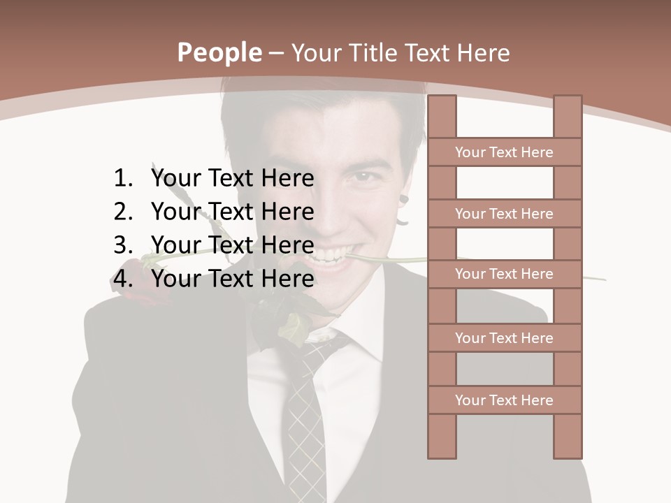 Man With A Rose PowerPoint Template