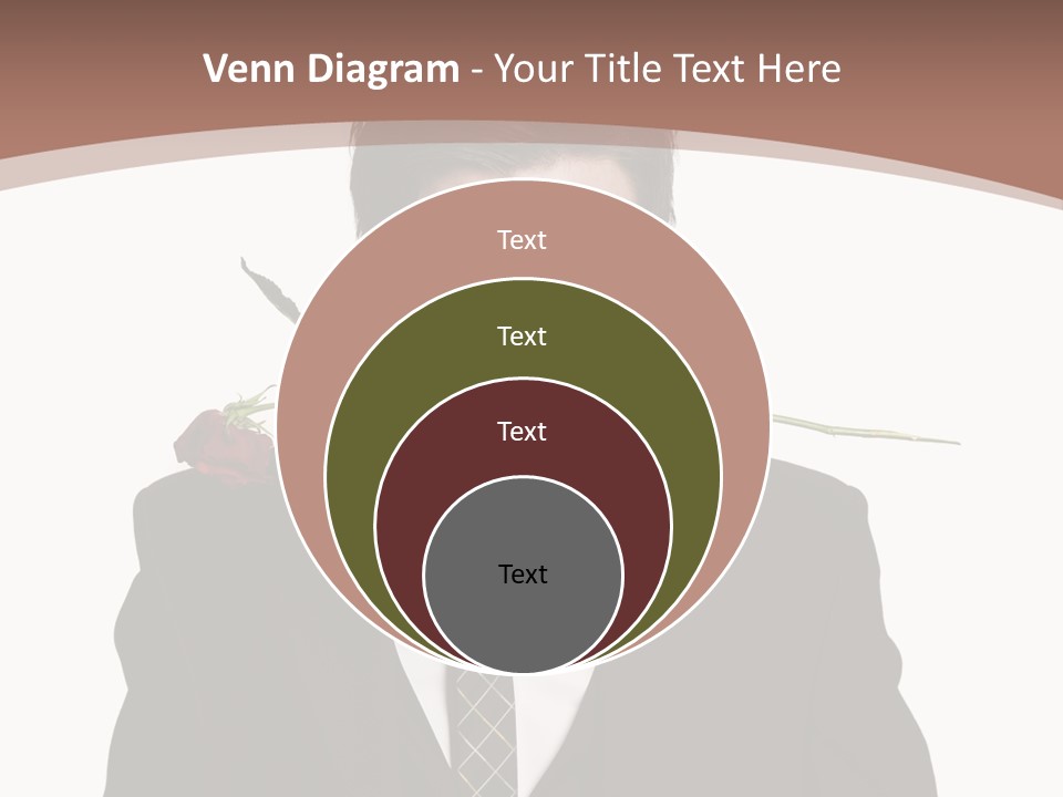 Man With A Rose PowerPoint Template