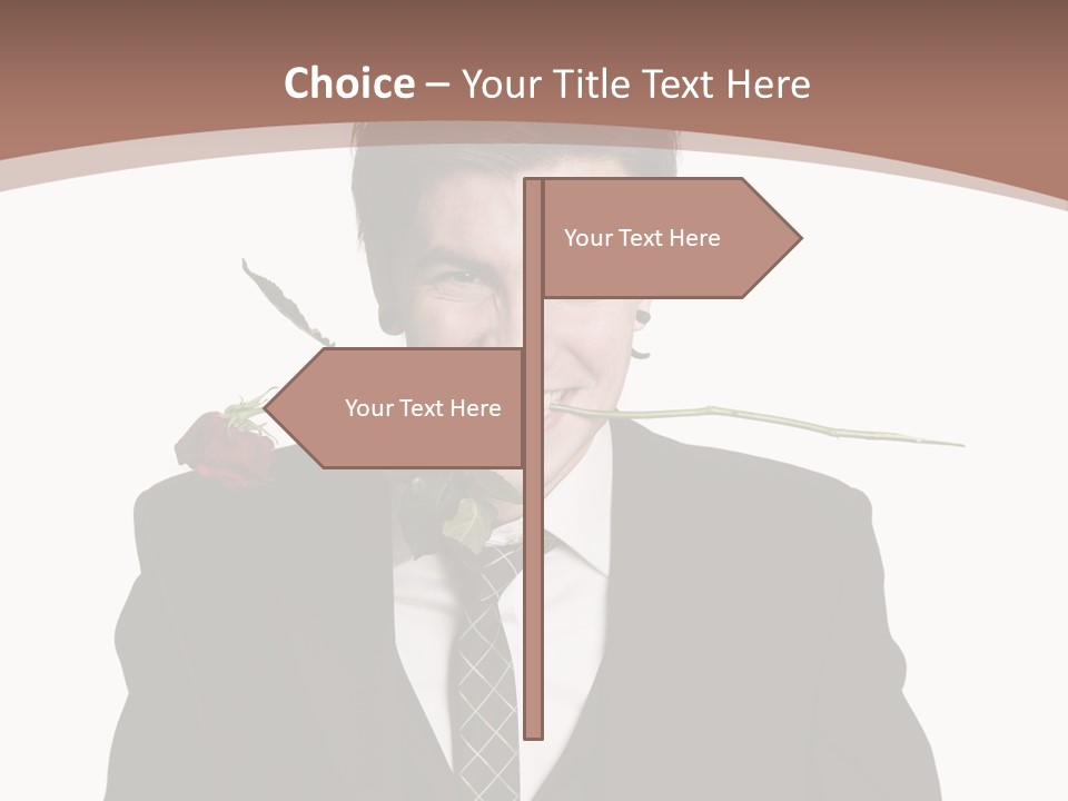 Man With A Rose PowerPoint Template