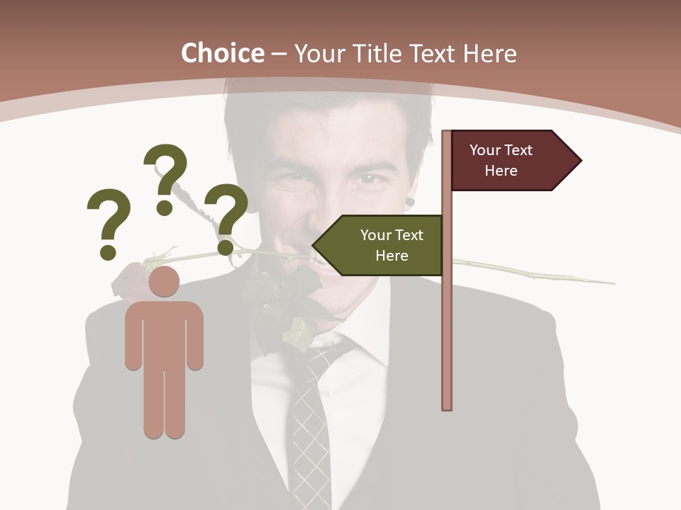 Man With A Rose PowerPoint Template
