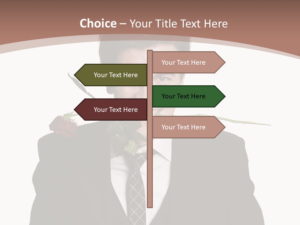 Man With A Rose PowerPoint Template