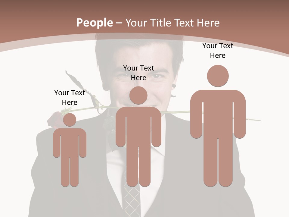 Man With A Rose PowerPoint Template