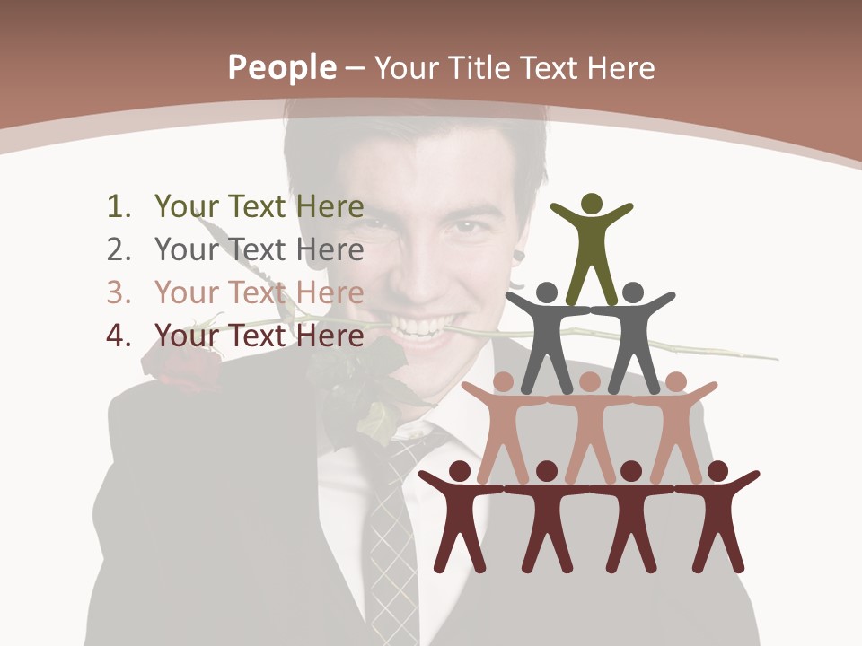 Man With A Rose PowerPoint Template