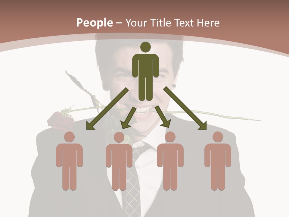 Man With A Rose PowerPoint Template