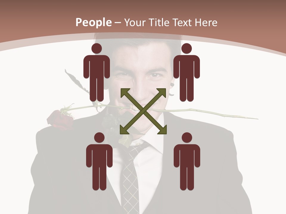 Man With A Rose PowerPoint Template