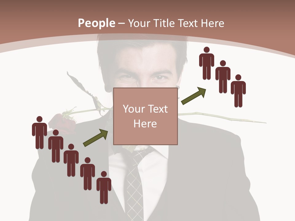 Man With A Rose PowerPoint Template