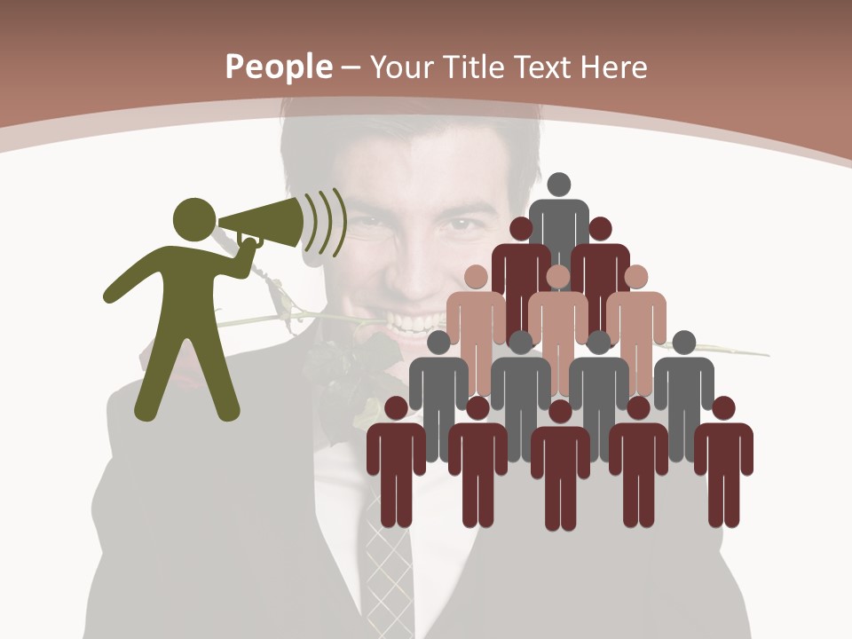 Man With A Rose PowerPoint Template