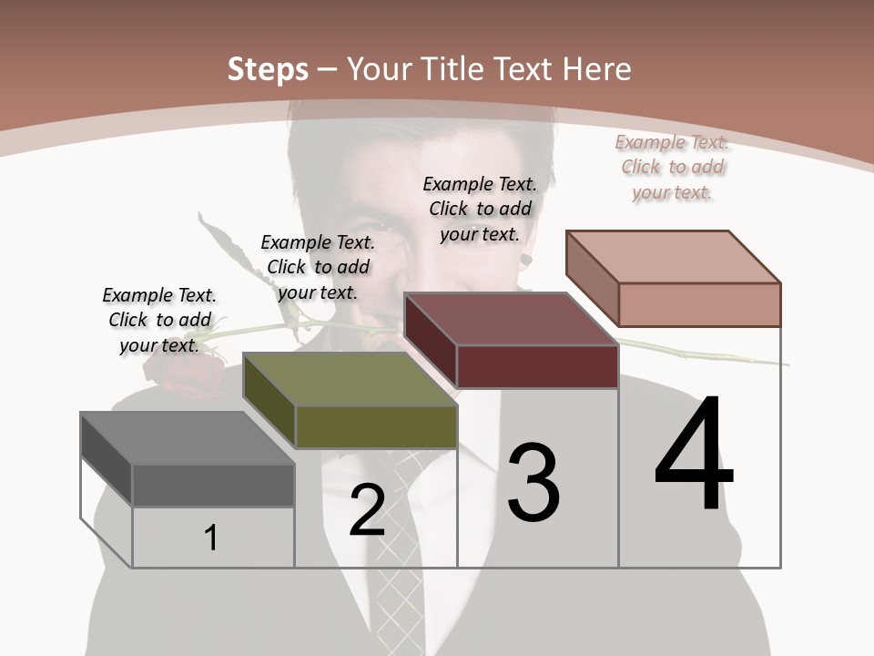 Man With A Rose PowerPoint Template