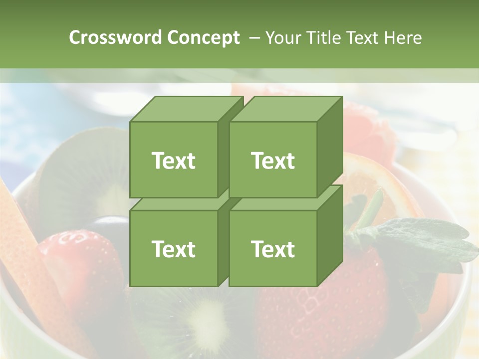 Strawberry Spoon Pomelo PowerPoint Template