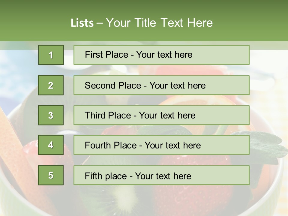 Strawberry Spoon Pomelo PowerPoint Template