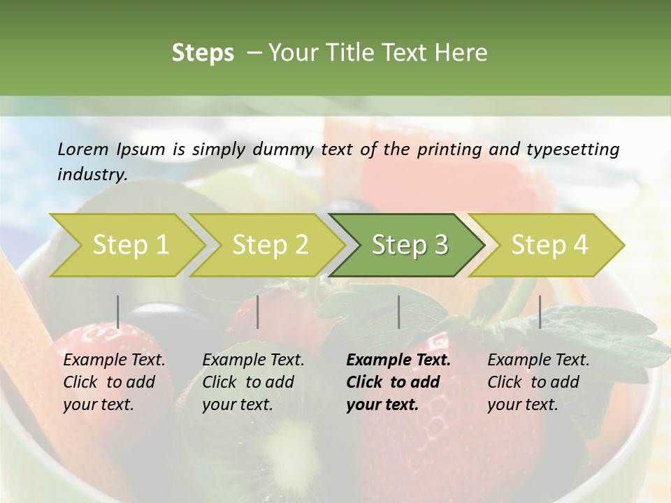 Strawberry Spoon Pomelo PowerPoint Template