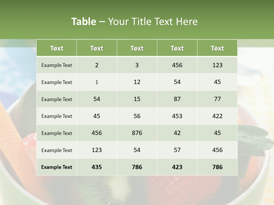 Strawberry Spoon Pomelo PowerPoint Template