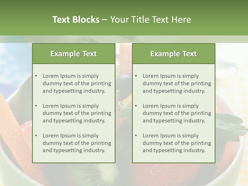 Strawberry Spoon Pomelo PowerPoint Template