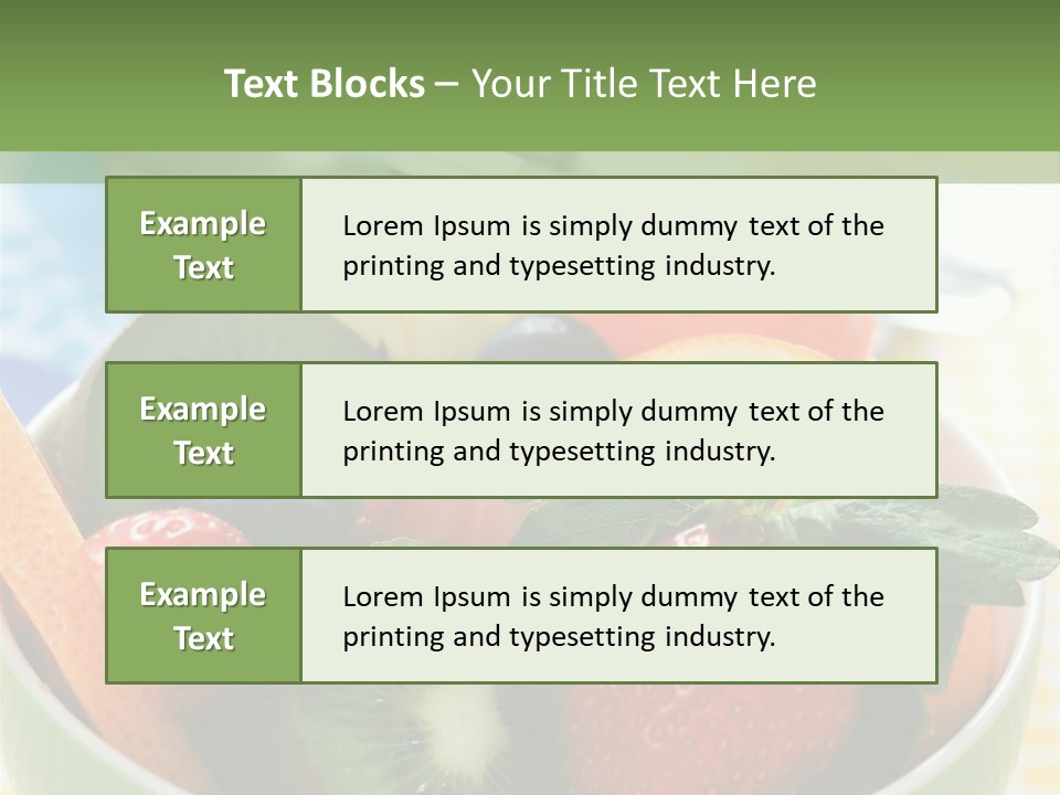 Strawberry Spoon Pomelo PowerPoint Template