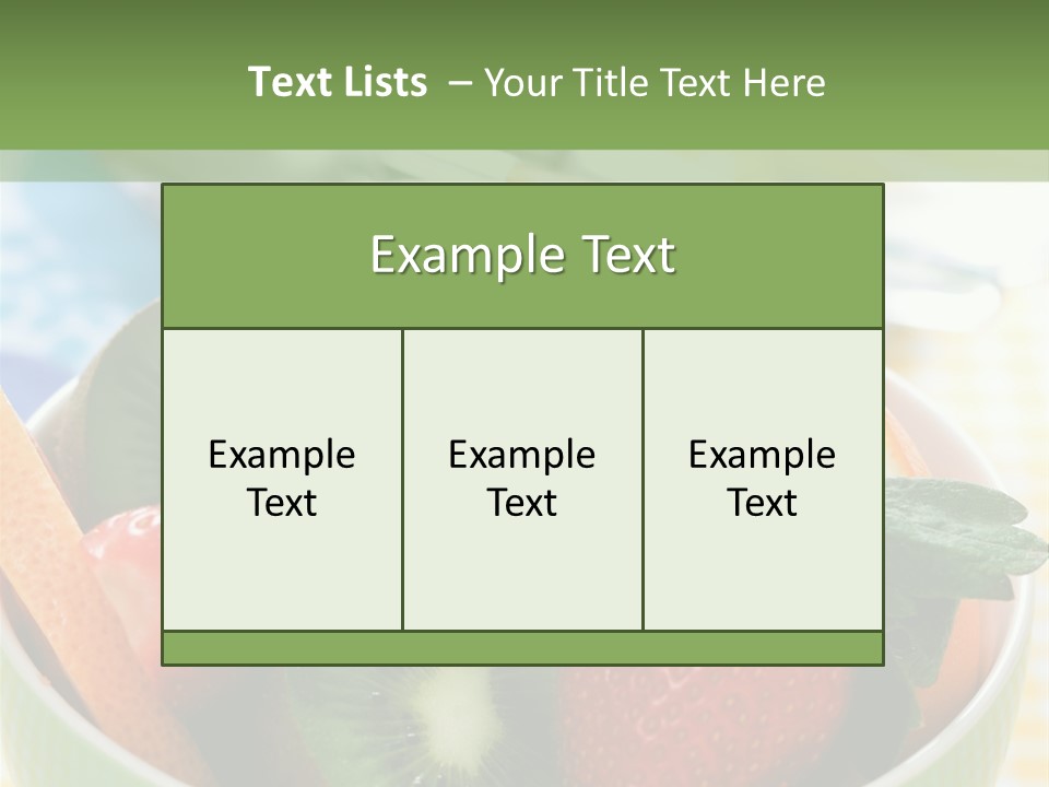 Strawberry Spoon Pomelo PowerPoint Template