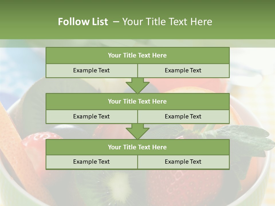 Strawberry Spoon Pomelo PowerPoint Template