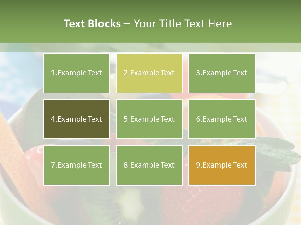 Strawberry Spoon Pomelo PowerPoint Template