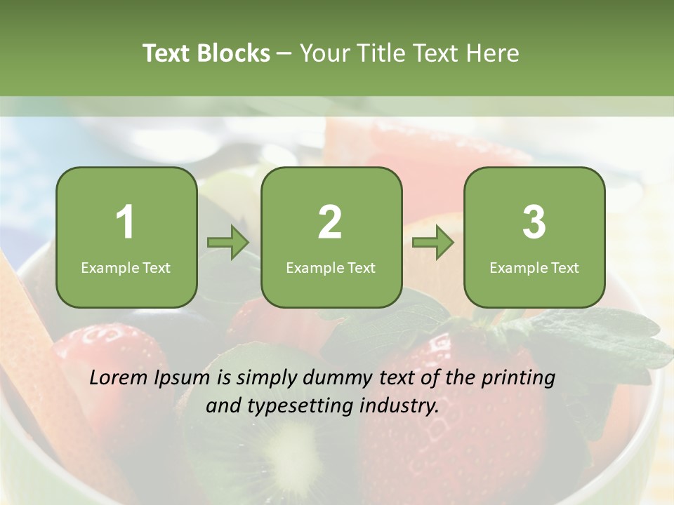 Strawberry Spoon Pomelo PowerPoint Template