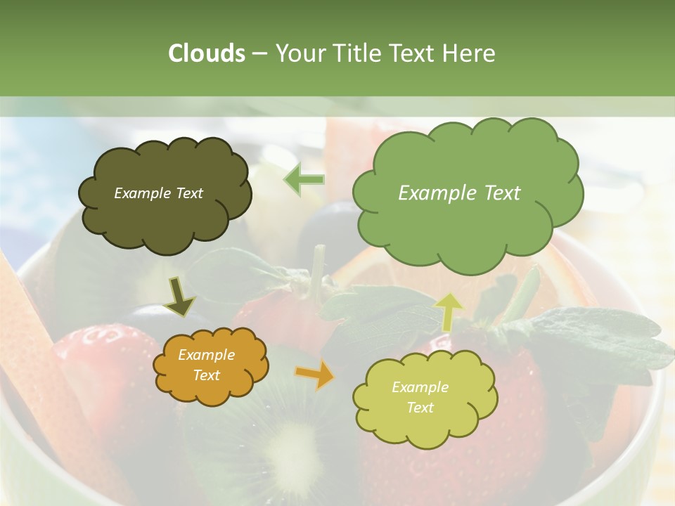 Strawberry Spoon Pomelo PowerPoint Template