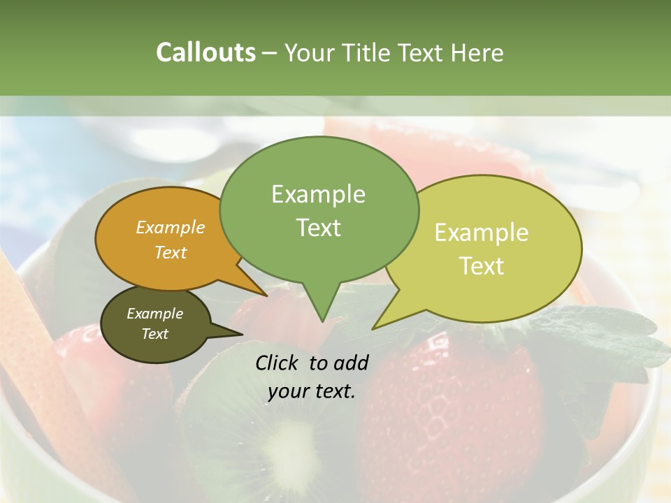 Strawberry Spoon Pomelo PowerPoint Template