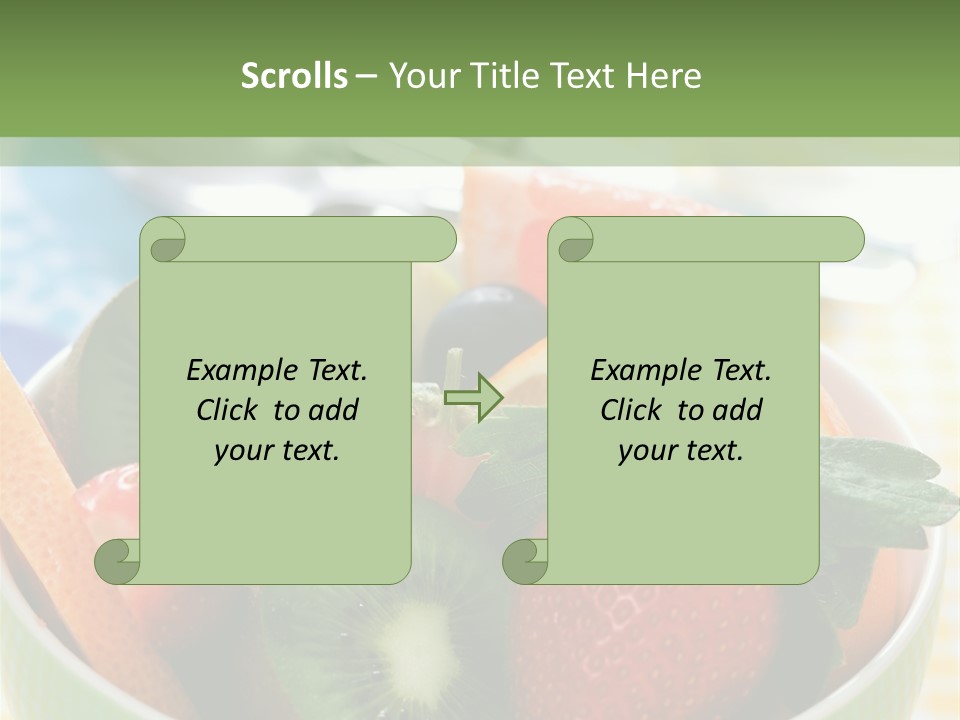 Strawberry Spoon Pomelo PowerPoint Template