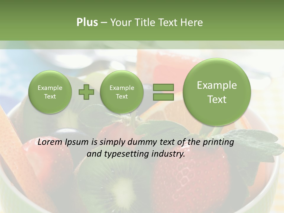 Strawberry Spoon Pomelo PowerPoint Template
