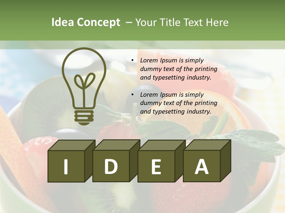 Strawberry Spoon Pomelo PowerPoint Template