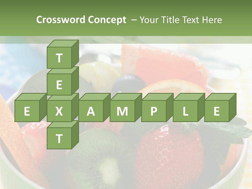 Strawberry Spoon Pomelo PowerPoint Template