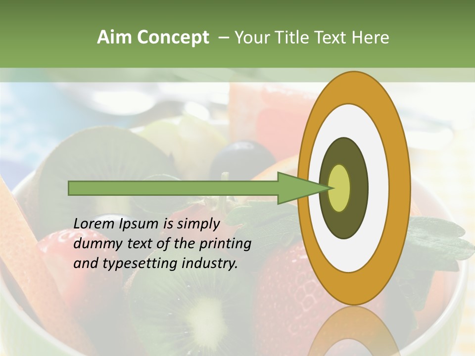 Strawberry Spoon Pomelo PowerPoint Template